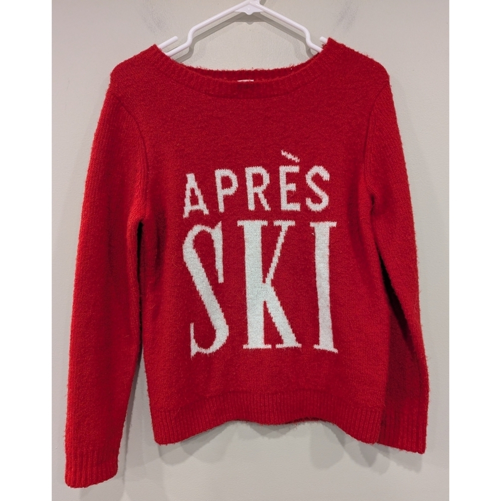 Cupcakes And Cashmere Red Apres Ski Sweater Size XS